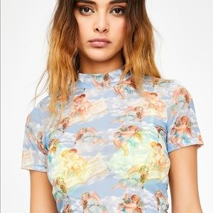 Kiki Riki Friend or Foe Cherub Crop Top - Small